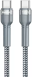 Кабель Remax USB Type-C - Type-C 100w 5a 1м PD cable Gray (RC-172) - фото Кабель Remax USB Type-C - Type-C 100w 5a 1м PD cable Gray (RC-172)
