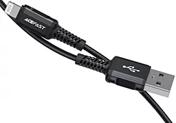 USB Кабель AceFast C4-02 12W 2.4A 1.8M Lightning Cable Black - мініатюра 4