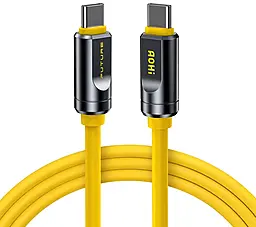 Мультимедійний кабель AOHI THE FUTURE Adonis USB4 2.0 Type-C - Type-C 240w 5a 1м PD data cable Yellow