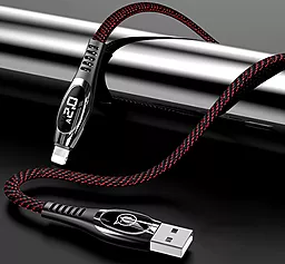 Кабель Usams U36 Digital Display USB-A - Lightning 10w 1.2м cable Red - мініатюра 2 Кабель Usams U36 Digital Display USB-A - Lightning 10w 1.2м cable Red - мініатюра 2