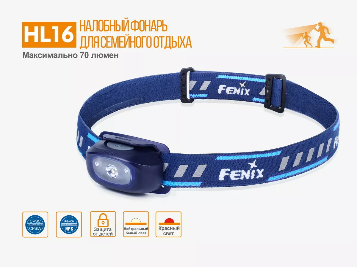 Фонарик Fenix HL16 (HL16bl) Синий - фото 5