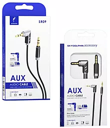 Аудио кабель SkyDolphin SR09 Rotate AUX mini Jack 3.5mm M/M Cable 1.5 м gray/black (AUX-000063) - миниатюра 2