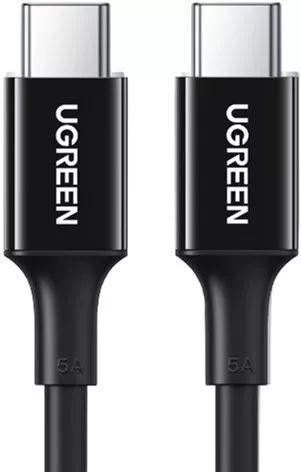 Кабель Ugreen US300 USB Type-C - Type-C 100w 5a 2м PD cable Black (80372) - фото 2