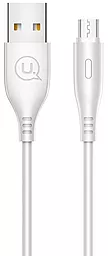 Кабель Usams US-SJ268 U18 Round USB-A - micro USB 10w 1м cable White - фото Кабель Usams US-SJ268 U18 Round USB-A - micro USB 10w 1м cable White