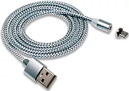 Кабель Walker C590 Magnetic USB-A - micro USB 12w 2.4a 1м cable Silver - фото Кабель Walker C590 Magnetic USB-A - micro USB 12w 2.4a 1м cable Silver
