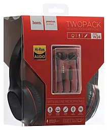 Навушники Hoco W24 Enlighten Black/Red - мініатюра 9