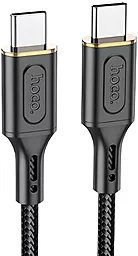 Кабель Hoco X95 Goldentop USB Type-C - Type-C 60w 3a 1.2м PD cable Black - фото Кабель Hoco X95 Goldentop USB Type-C - Type-C 60w 3a 1.2м PD cable Black