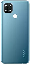 Задняя крышка корпуса Oppo A15 / A15s / A35 со стеклом камеры, Original Mystery Blue - фото Задняя крышка корпуса Oppo A15 / A15s / A35 со стеклом камеры, Original Mystery Blue