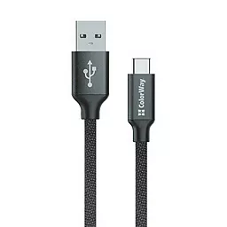 Кабель ColorWay USB-A - Type-C 10.5w 1м cable Black (CW-CBUC003-BK) - фото Кабель ColorWay USB-A - Type-C 10.5w 1м cable Black (CW-CBUC003-BK)