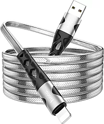 Кабель Hoco U105 Treasure Jelly USB-A - Lightning 12w 2.4a 1.2м cable Silver - миниатюра 2 Кабель Hoco U105 Treasure Jelly USB-A - Lightning 12w 2.4a 1.2м cable Silver - миниатюра 2