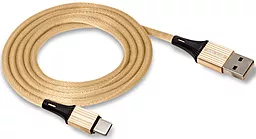 Кабель Walker C705 USB-A - Type-C 15w 3.1a 1м cable Gold - фото Кабель Walker C705 USB-A - Type-C 15w 3.1a 1м cable Gold