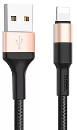 Кабель Hoco X26 Xpress USB-A - Lightning 10w 1м cable Black/Gold - фото Кабель Hoco X26 Xpress USB-A - Lightning 10w 1м cable Black/Gold