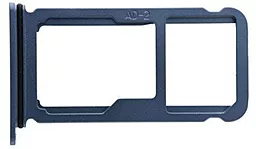 Держатель (лоток) Сим карты Huawei P10 Plus и карты памяти Blue