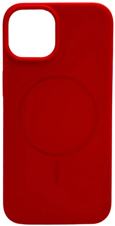 Чехол Silicone Case Full Fine Ring MagSafe для Apple iPhone 13  Red - фото 1