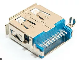 Универсальный разъем для ноутбука USB 3.0 single (13х5х15мм) straight 9pin (J004)