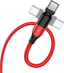 Кабель Hoco U100 Orbit USB-A - Type-C 18w 3a 1.2м cable Red - мініатюра 2 Кабель Hoco U100 Orbit USB-A - Type-C 18w 3a 1.2м cable Red - мініатюра 2