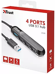 Мультипортовый USB-A хаб Trust USB HUB Aiva 4 Port 3xUSB 2.0, 1xUSB 3.1 Black (22260) - миниатюра 6