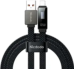 Кабель McDodo LED Display USB-A - Lightning 12w 3a 1.2м cable Black (CA-4970) - фото Кабель McDodo LED Display USB-A - Lightning 12w 3a 1.2м cable Black (CA-4970)