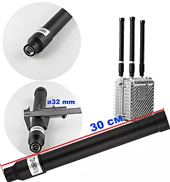 Антенна всенаправленная, 720-850 MHz, 100W, 5-8 dBi, d-32 mm, 30 см, N-J - фото Антенна всенаправленная, 720-850 MHz, 100W, 5-8 dBi, d-32 mm, 30 см, N-J