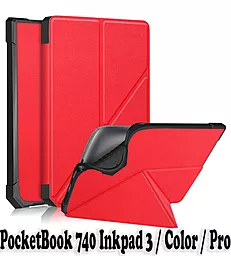 Чехол для планшета BeCover Ultra Slim Origami для PocketBook 740 Inkpad 3 Pro Red (707457) - фото Чехол для планшета BeCover Ultra Slim Origami для PocketBook 740 Inkpad 3 Pro Red (707457)