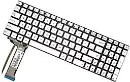 Клавиатура для ноутбука Asus N551 N751 series без рамки подсветка клавиш серебристая