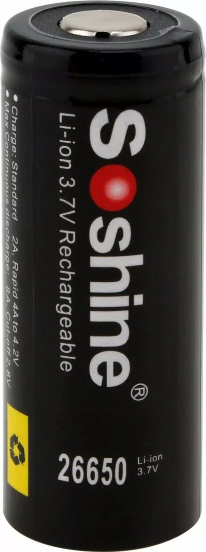 Аккумулятор Soshine Li-ion 26650 3.7V (4200мАч) (3454363) - фото 1