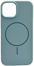 {"ru": "Чехол", "uk": "Чохол"} Silicone Case Full Fine Ring MagSafe для Apple iPhone 15  Sky Blue