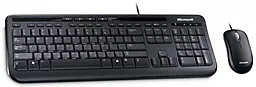Комплект (клавиатура+мышка) Microsoft WiRed Desktop 600 USB RUS (APB-00011) Black