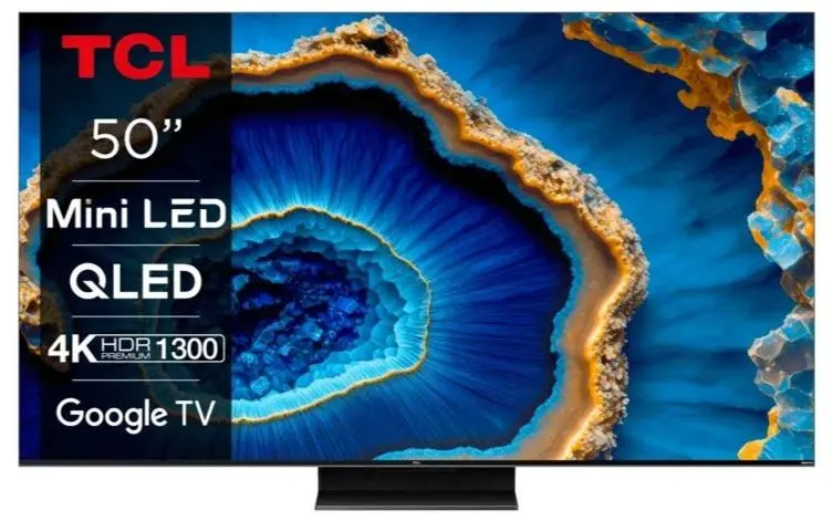 Телевізор 50" TCL MiniLED 4K 144Hz Smart Google TV Titan ONKYO sound - фото 1
