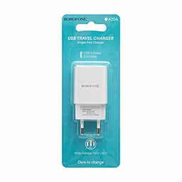 Сетевое зарядное устройство Borofone BA20A Sharp 2.1a home charger white - миниатюра 4 Сетевое зарядное устройство Borofone BA20A Sharp 2.1a home charger white - миниатюра 4
