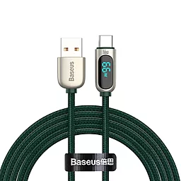 USB Кабель Baseus Display Fast Charging 66W 6A 2M Data USB Type-C Cable  Green (CASX020106)
