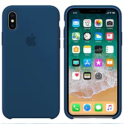 Чохол Silicone Case для Apple iPhone X, iPhone XS Blue Cobalt