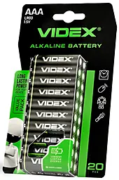 Батарейки Videx LR03 / AAA BLISTER 20 шт - фото Батарейки Videx LR03 / AAA BLISTER 20 шт