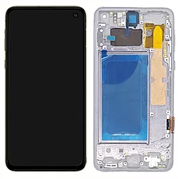 Дисплей Samsung Galaxy S10e G970 з тачскріном і рамкою, (OLED), White