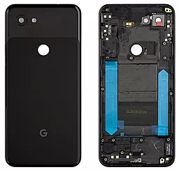 Задняя крышка корпуса Google Pixel 3A, со стеклом камеры, Original Black