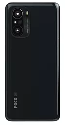 Задня кришка корпусу Xiaomi Poco F3 / Redmi K40 зі склом камери, з логотипом "Poco" Night Black
