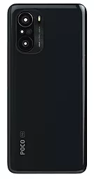 Задняя крышка корпуса Xiaomi Poco F3 со стеклом камеры, с логотипом "Poco" Night Black - фото Задняя крышка корпуса Xiaomi Poco F3 со стеклом камеры, с логотипом "Poco" Night Black
