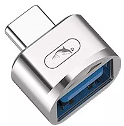 OTG-перехідник SkyDolphin OT05 Mini M-F USB Type-C -> USB-A Silver (ADPT-00030)