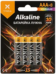 Батарейки Vinga AAA LR03 Alkaline Blister 8шт - фото Батарейки Vinga AAA LR03 Alkaline Blister 8шт
