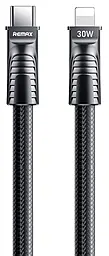 Кабель Remax C28 Yoso Zinc Alloy USB Type-C - Lightning 30w 3a 0.3м PD cable Black - фото Кабель Remax C28 Yoso Zinc Alloy USB Type-C - Lightning 30w 3a 0.3м PD cable Black