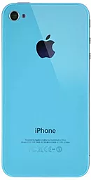 Задняя крышка корпуса Apple iPhone 4 со стеклом камеры Blue