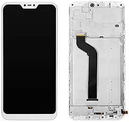 Дисплей Xiaomi Mi A2 Lite, Redmi 6 Pro (с датчиком приближения) с тачскрином и рамкой, White - фото Дисплей Xiaomi Mi A2 Lite, Redmi 6 Pro (с датчиком приближения) с тачскрином и рамкой, White