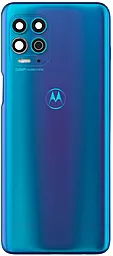 Задняя крышка корпуса Motorola Moto G100 XT2125 со стеклом камеры Original Iridescent Ocean