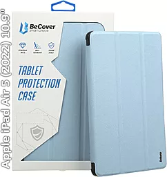 Чехол для планшета BeCover Tri Fold Hard для Apple iPad Air (4/5) 2020/2022 10.9" Light Blue (709663) - фото Чехол для планшета BeCover Tri Fold Hard для Apple iPad Air (4/5) 2020/2022 10.9" Light Blue (709663)