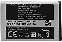 Акумулятор Samsung E2232 Duos / AB553446BA / AB553446BU (1000 mAh) 12 міс. гарантії - мініатюра 2