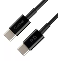 Кабель Gelius GP-UC111 Contact USB Type-C - Type-C 60w 3a 1м PD cable Black - фото Кабель Gelius GP-UC111 Contact USB Type-C - Type-C 60w 3a 1м PD cable Black