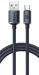 Кабель USB Baseus Crystal Shine Series 100w 5a 1.2m USB Type-C cable black (CAJY000401)