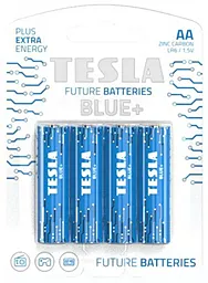 Батарейки Tesla Blue+ AA / R6 CARBON ZINK 4шт (8594183392165) 1.5 V
