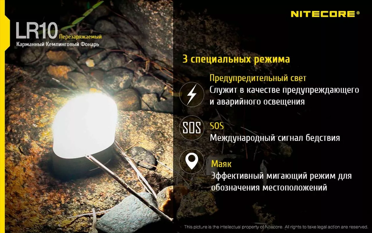 Ліхтарик Nitecore LR10 (6-1283-yellow) Жовтий - фото 14