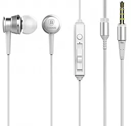 Навушники Baseus Lark Series Wired Earphones Silver